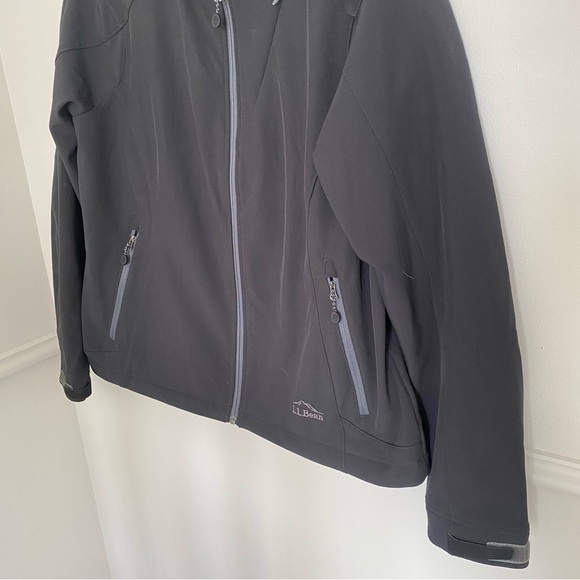 Ll Bean Black Zip Up Functional Waterproof Fleece Lined Jacket Large - Picture 2 of 8